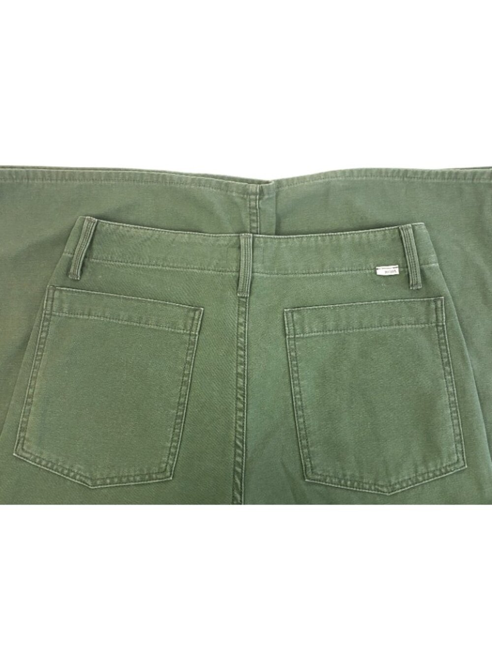 MOTHER The Major Roller Sneak Women High Waist Wide Leg Pants Green Sz 27 / US 4 - Picture 7 of 7